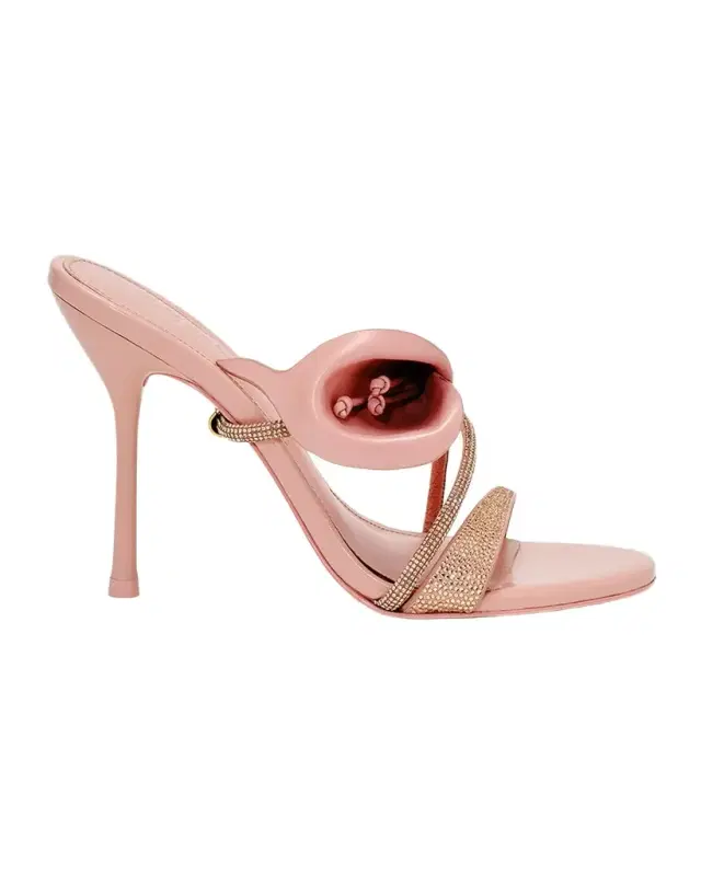Camilla Embellished Flower Leather Sandals