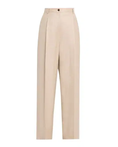 Kiton Pleated Wool-Silk Wide-Leg Pants | Thumbnail 1