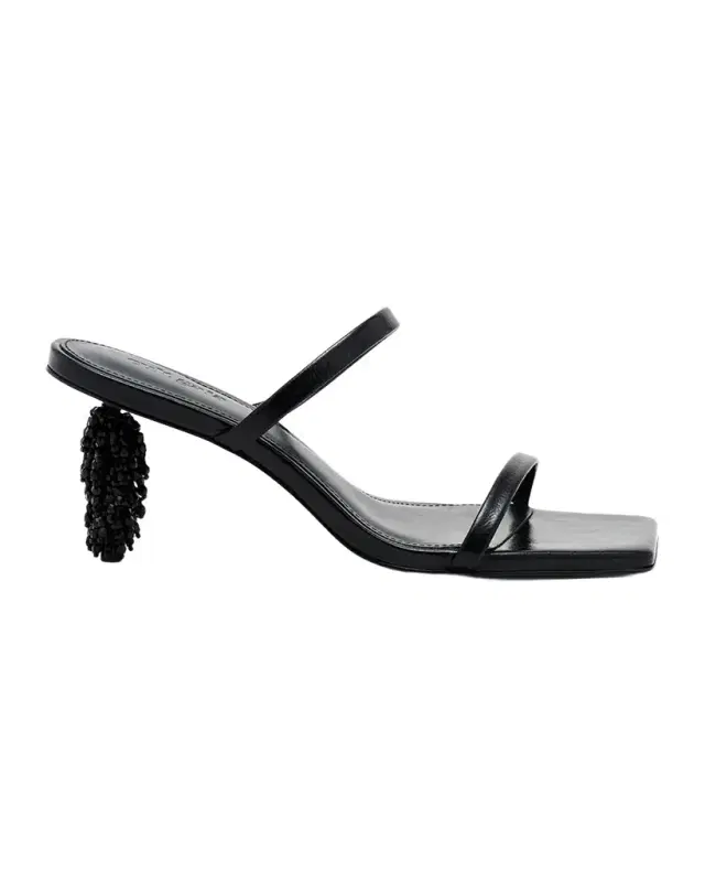 Riley Embellished Heel Leather Sandals