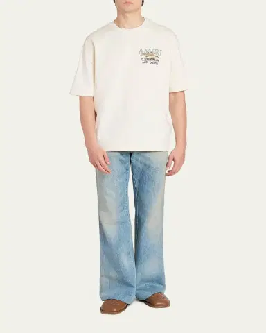 Amiri Men's Faded Denim Bootcut Jeans | Thumbnail 2 Amiri Men's Faded Denim Bootcut Jeans | Thumbnail 2