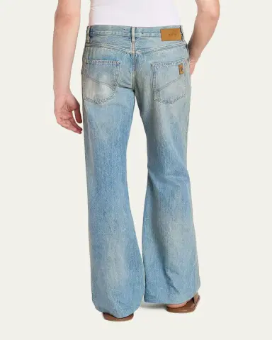 Amiri Men's Faded Denim Bootcut Jeans | Thumbnail 3 Amiri Men's Faded Denim Bootcut Jeans | Thumbnail 3