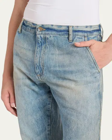 Amiri Men's Faded Denim Bootcut Jeans | Thumbnail 5 Amiri Men's Faded Denim Bootcut Jeans | Thumbnail 5