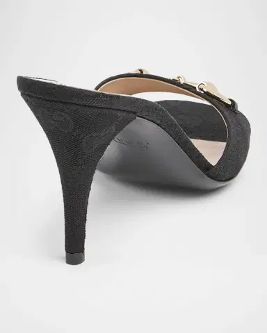 Gucci 85mm Erin GG Monogram Canvas Mules | Thumbnail 2
