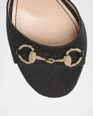 Gucci 85mm Erin GG Monogram Canvas Mules | Thumbnail 3