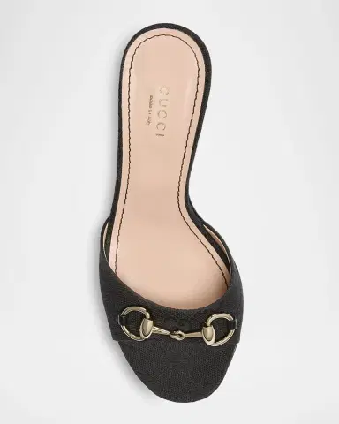 Gucci 85mm Erin GG Monogram Canvas Mules | Thumbnail 4