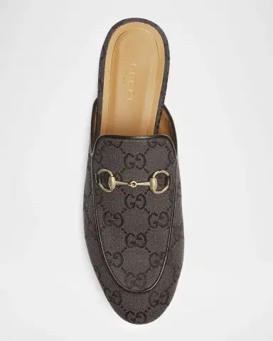 Gucci Princetown GG Canvas Bit Loafer Mules | Thumbnail 5 Gucci Princetown GG Canvas Bit Loafer Mules | Thumbnail 5