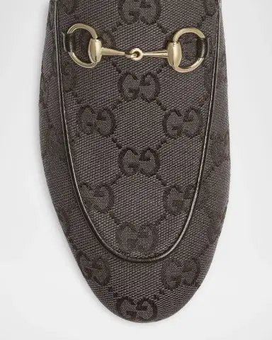 Gucci Princetown GG Canvas Bit Loafer Mules | Thumbnail 6 Gucci Princetown GG Canvas Bit Loafer Mules | Thumbnail 6