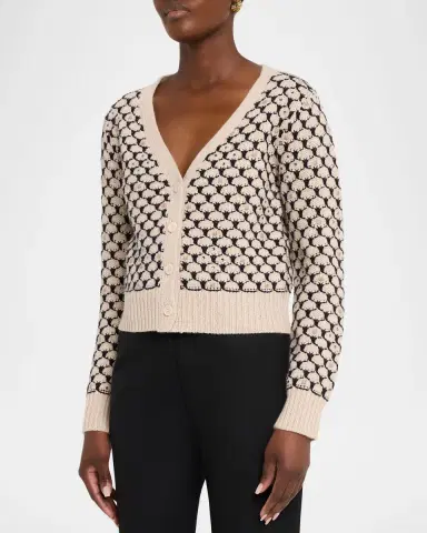 Max Mara Mastro Rhinestone-Embellished Crop Cardigan | Thumbnail 4 Max Mara Mastro Rhinestone-Embellished Crop Cardigan | Thumbnail 4