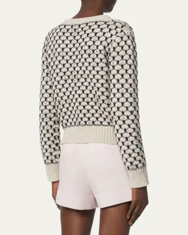Max Mara Mastro Rhinestone-Embellished Crop Cardigan | Thumbnail 8 Max Mara Mastro Rhinestone-Embellished Crop Cardigan | Thumbnail 8