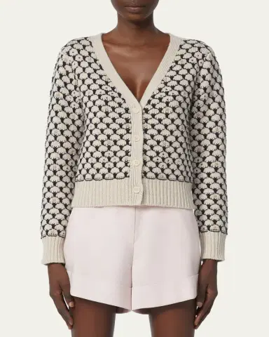 Max Mara Mastro Rhinestone-Embellished Crop Cardigan | Thumbnail 9 Max Mara Mastro Rhinestone-Embellished Crop Cardigan | Thumbnail 9