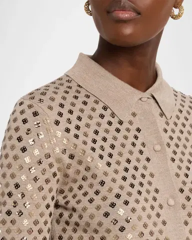 Max Mara Ragno Sequin-Embellished Wool Cardigan | Thumbnail 5 Max Mara Ragno Sequin-Embellished Wool Cardigan | Thumbnail 5