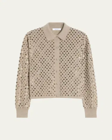 Max Mara Ragno Sequin-Embellished Wool Cardigan | Thumbnail 6 Max Mara Ragno Sequin-Embellished Wool Cardigan | Thumbnail 6
