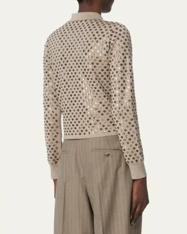Max Mara Ragno Sequin-Embellished Wool Cardigan | Thumbnail 8 Max Mara Ragno Sequin-Embellished Wool Cardigan | Thumbnail 8