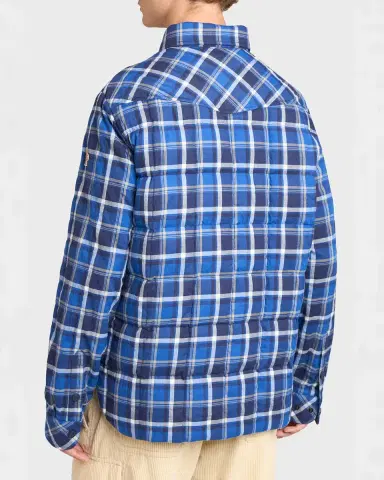 Moncler Grenoble Men's Plaid Snap-Front Shirt Jacket | Thumbnail 7
