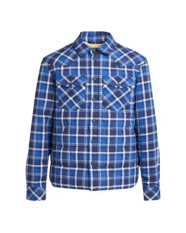 Moncler Grenoble Men's Plaid Snap-Front Shirt Jacket | Thumbnail 1