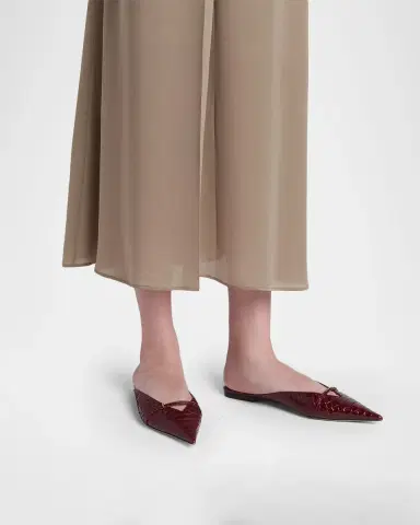 Tom Ford Croc-Effect Leather Flat Mules | Thumbnail 2