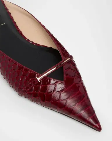 Tom Ford Croc-Effect Leather Flat Mules | Thumbnail 6