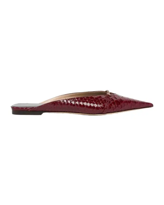 TOM FORD Croc-Effect Leather Flat Mules
