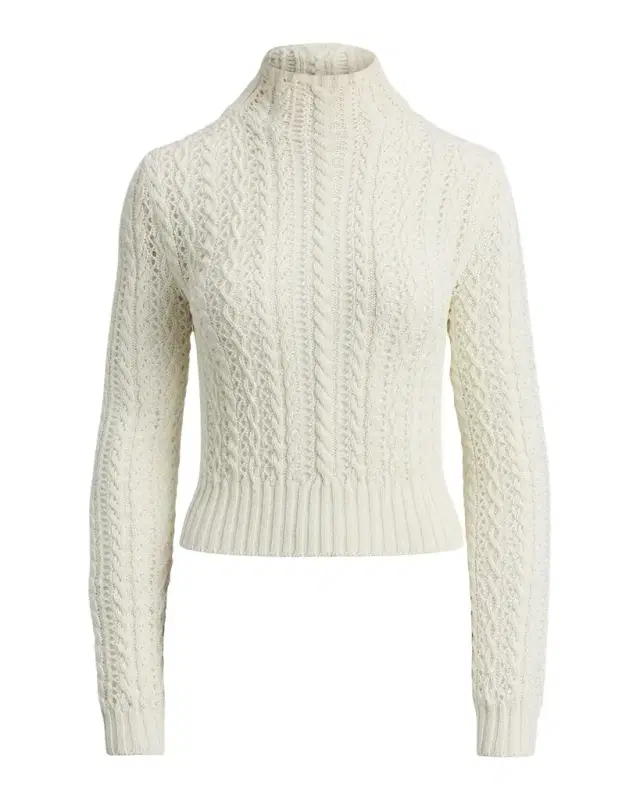 Ralph Lauren Collection Cotton-Silk Funnelneck Sweater