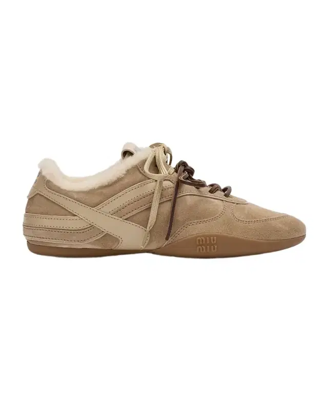 Gymnasium Suede and Shearling Low-Top Sneakers