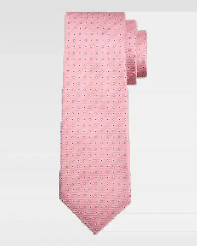 Kiton Men 's Micro-Geometric Silk 7-Fold Tie | Thumbnail 2 Kiton Men 's Micro-Geometric Silk 7-Fold Tie | Thumbnail 2