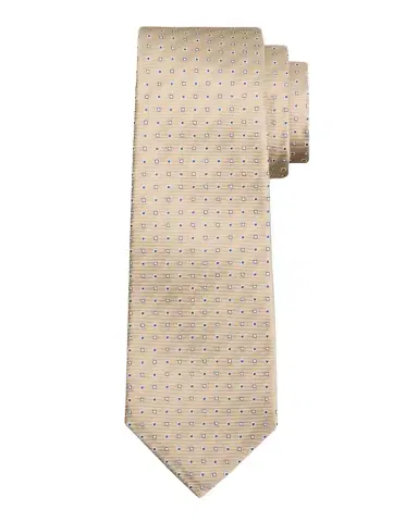 Kiton Men 's Micro-Geometric Silk 7-Fold Tie | Thumbnail 1 Kiton Men 's Micro-Geometric Silk 7-Fold Tie | Thumbnail 1
