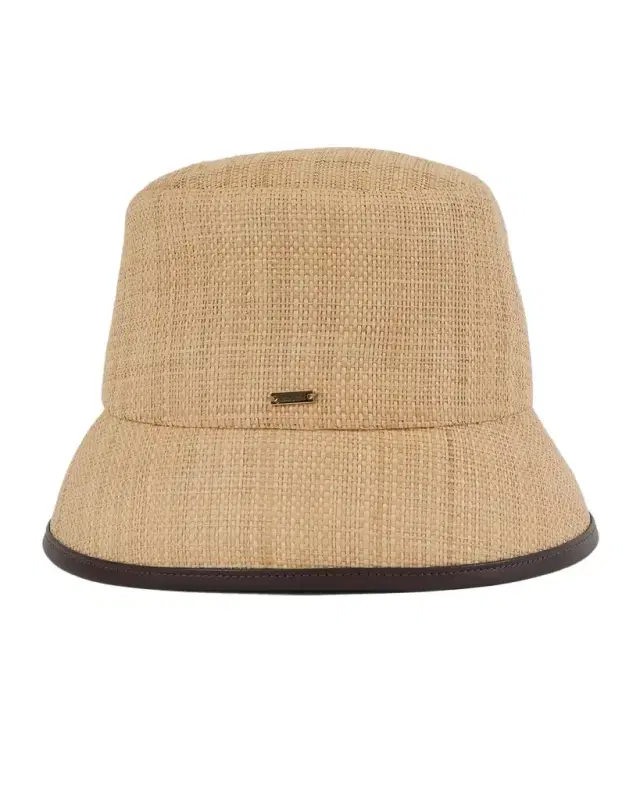 Yuki Packable Raffia Bucket Hat