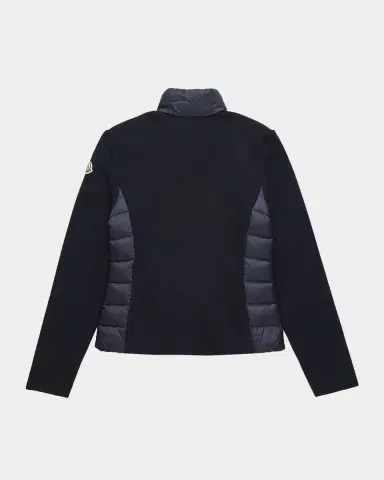 Moncler Girl's Padded Wool Zip-Front Down Cardigan | Thumbnail 2