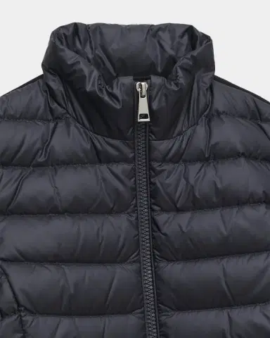 Moncler Girl's Padded Wool Zip-Front Down Cardigan | Thumbnail 3