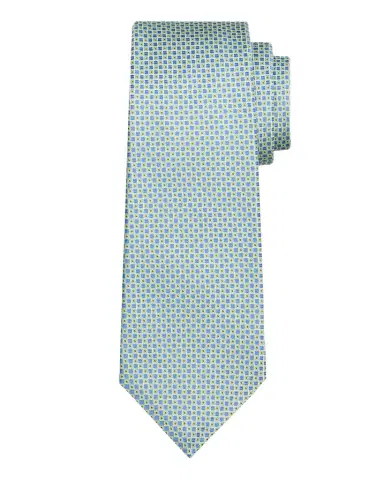 Kiton Men 's Micro-Geometric Silk 7-Fold Tie | Thumbnail 1 Kiton Men 's Micro-Geometric Silk 7-Fold Tie | Thumbnail 1