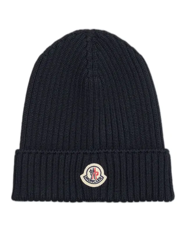 Boy 's Logo-Patch Wool Beanie