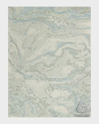 Exquisite Rugs Cortero Hand-Tufted Light Blue & Ivory Rug | Thumbnail 2