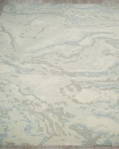 Exquisite Rugs Cortero Hand-Tufted Light Blue & Ivory Rug | Thumbnail 5