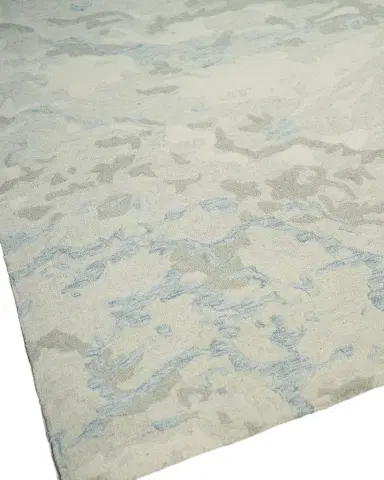 Exquisite Rugs Cortero Hand-Tufted Light Blue & Ivory Rug | Thumbnail 1