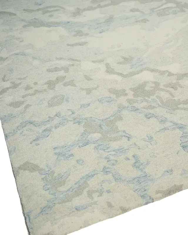 Exquisite Rugs Cortero Hand-Tufted Light Blue & Ivory Rug