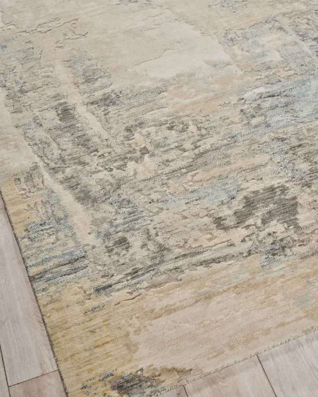 Exquisite Rugs Infinity Power-Loomed /Blue/Terracotta Rug