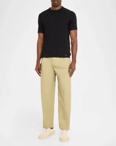 Simkhai Men's Duke Silk and Cotton Crewneck T-Shirt | Thumbnail 2