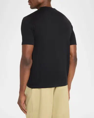 Simkhai Men's Duke Silk and Cotton Crewneck T-Shirt | Thumbnail 3