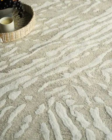 Exquisite Rugs Entro Hand-Tufted Beige & Ivory Rug | Thumbnail 3