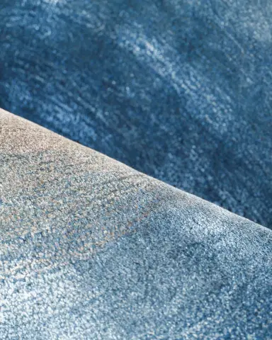 Exquisite Rugs Mitomo Hand-Tufted Navy & Gray Shaped Rug | Thumbnail 4 Exquisite Rugs Mitomo Hand-Tufted Navy & Gray Shaped Rug | Thumbnail 4