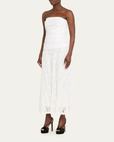Simkhai Annalise Cotton Lace Midi Dress | Thumbnail 4
