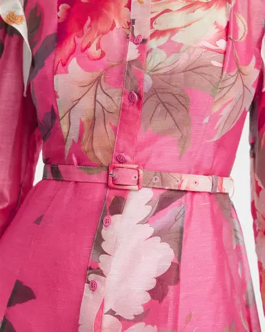 LEO LIN Katrina Floral-Print Ruffle Midi Dress | Thumbnail 6