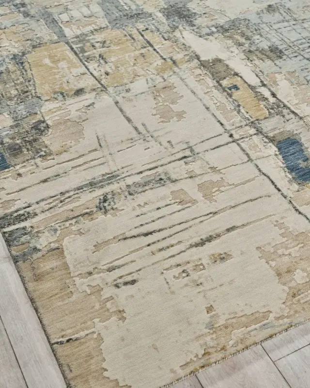 Exquisite Rugs Infinity Power-Loomed Silver/Blue/Grey Rug