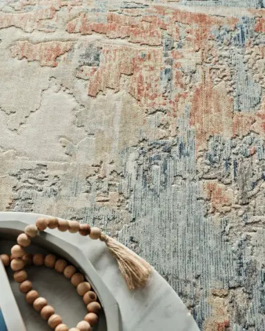 Exquisite Rugs Infinity Power-Loomed Ivory/Blue/Terracotta Rug | Thumbnail 4 Exquisite Rugs Infinity Power-Loomed Ivory/Blue/Terracotta Rug | Thumbnail 4