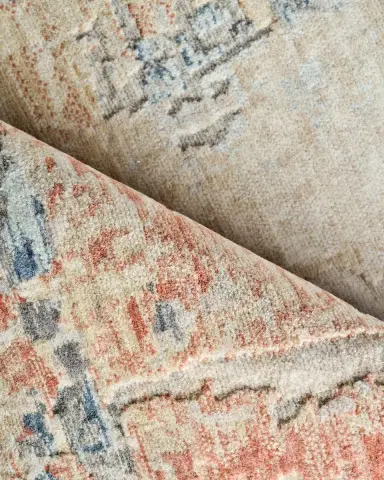 Exquisite Rugs Infinity Power-Loomed Ivory/Blue/Terracotta Rug | Thumbnail 5 Exquisite Rugs Infinity Power-Loomed Ivory/Blue/Terracotta Rug | Thumbnail 5