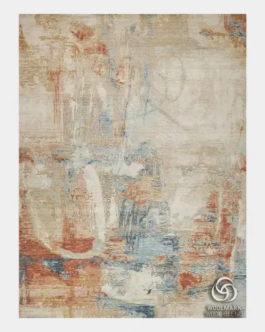 Exquisite Rugs Infinity Power-Loomed Ivory/Blue/Terracotta Rug | Thumbnail 2 Exquisite Rugs Infinity Power-Loomed Ivory/Blue/Terracotta Rug | Thumbnail 2