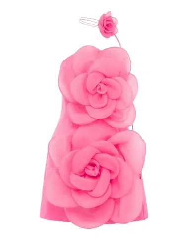 LEO LIN Floret Strapless Floral Applique Mini Dress | Thumbnail 1