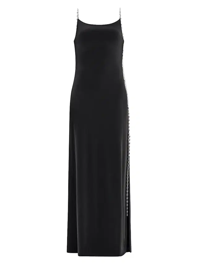 Women's The Aviva Chain-Trim Jersey Gown - Black