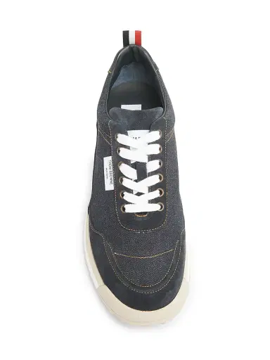 Thom Browne Men's Alumni Tech Denim Low-Top Sneakers | Thumbnail 5