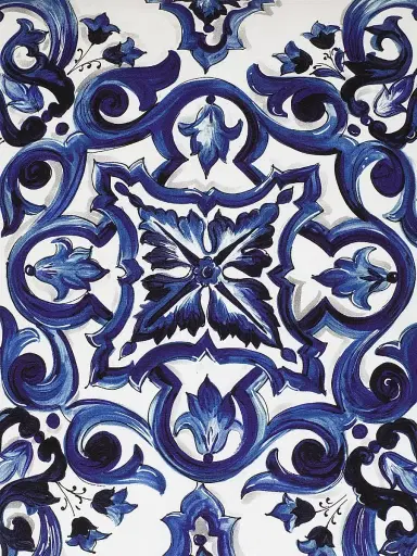 Dolce & Gabbana Blue Mediterraneo Canvas Cushion - Blue | Thumbnail 4 Dolce & Gabbana Blue Mediterraneo Canvas Cushion - Blue | Thumbnail 4
